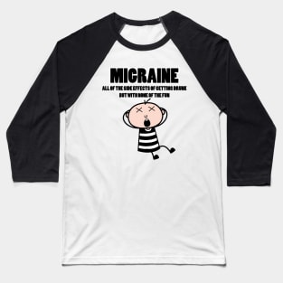 Migraine Awareness Tshirt Crying Suffering Migraines Suck Baseball T-Shirt